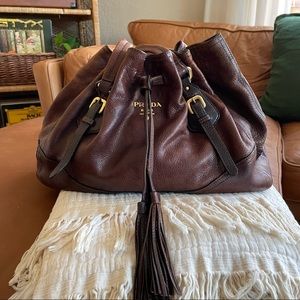 Authentic Prada Hobo Bag leather tote